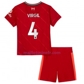 Maillot de Foot Liverpool Virgil van Dijk 4 Domicile 2021-22 - Enfant